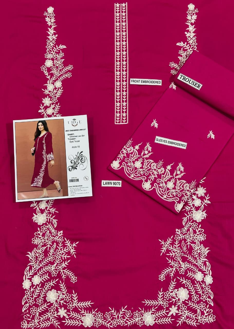 PURE LAWN EMBROIDERED 2PC