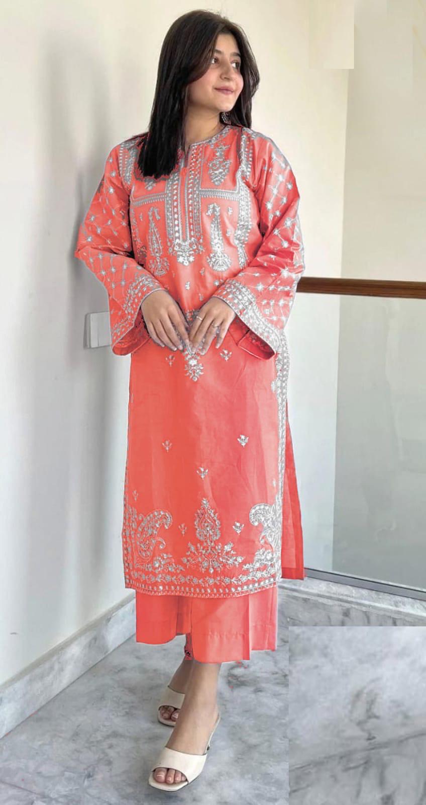 PURE LAWN EMBROIDERED 2PC