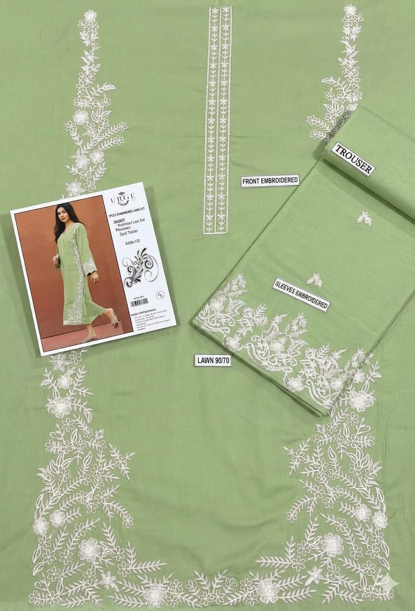 PURE LAWN EMBROIDERED 2PC