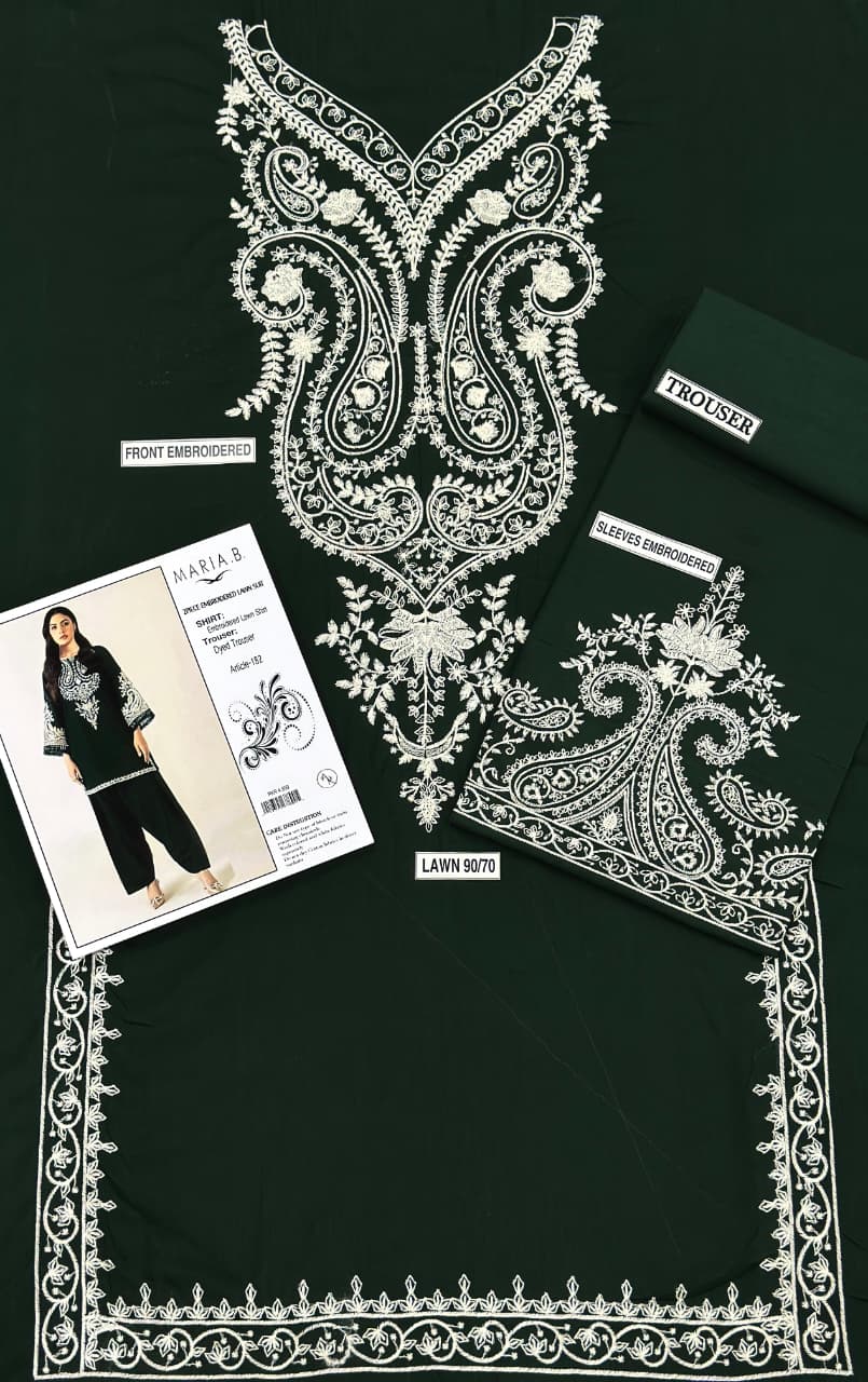 PURE LAWN EMBROIDERED 2PC