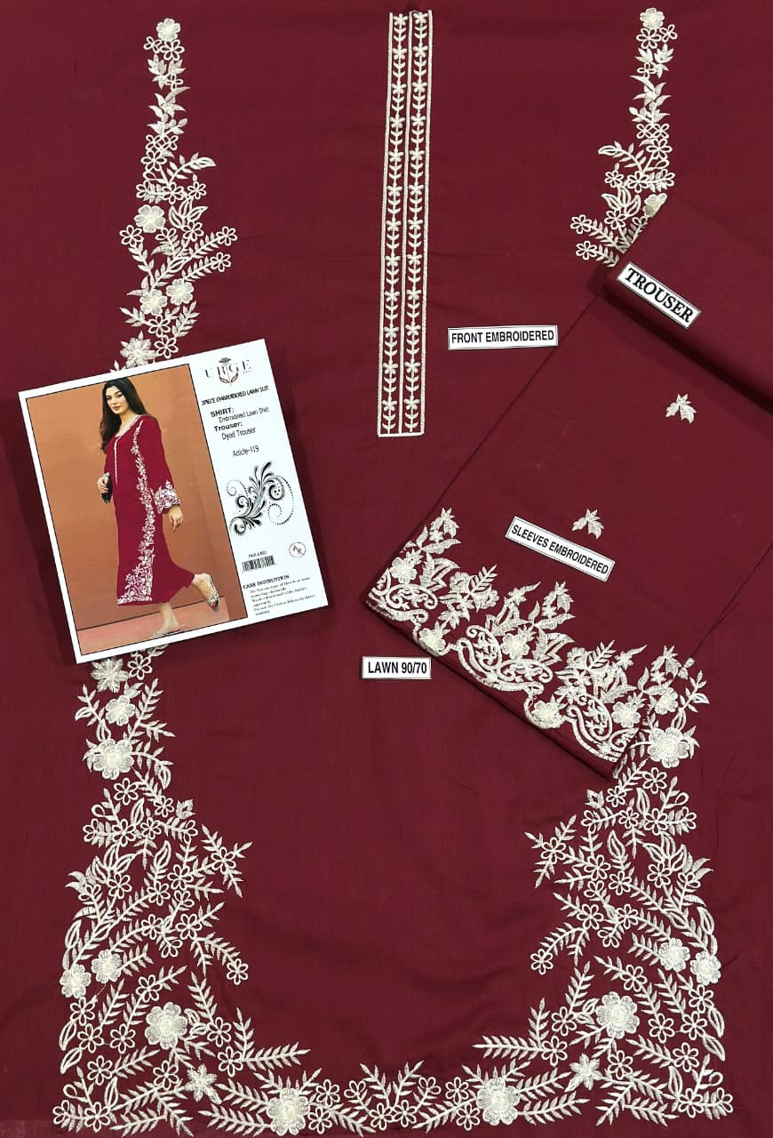 PURE LAWN EMBROIDERED 2PC