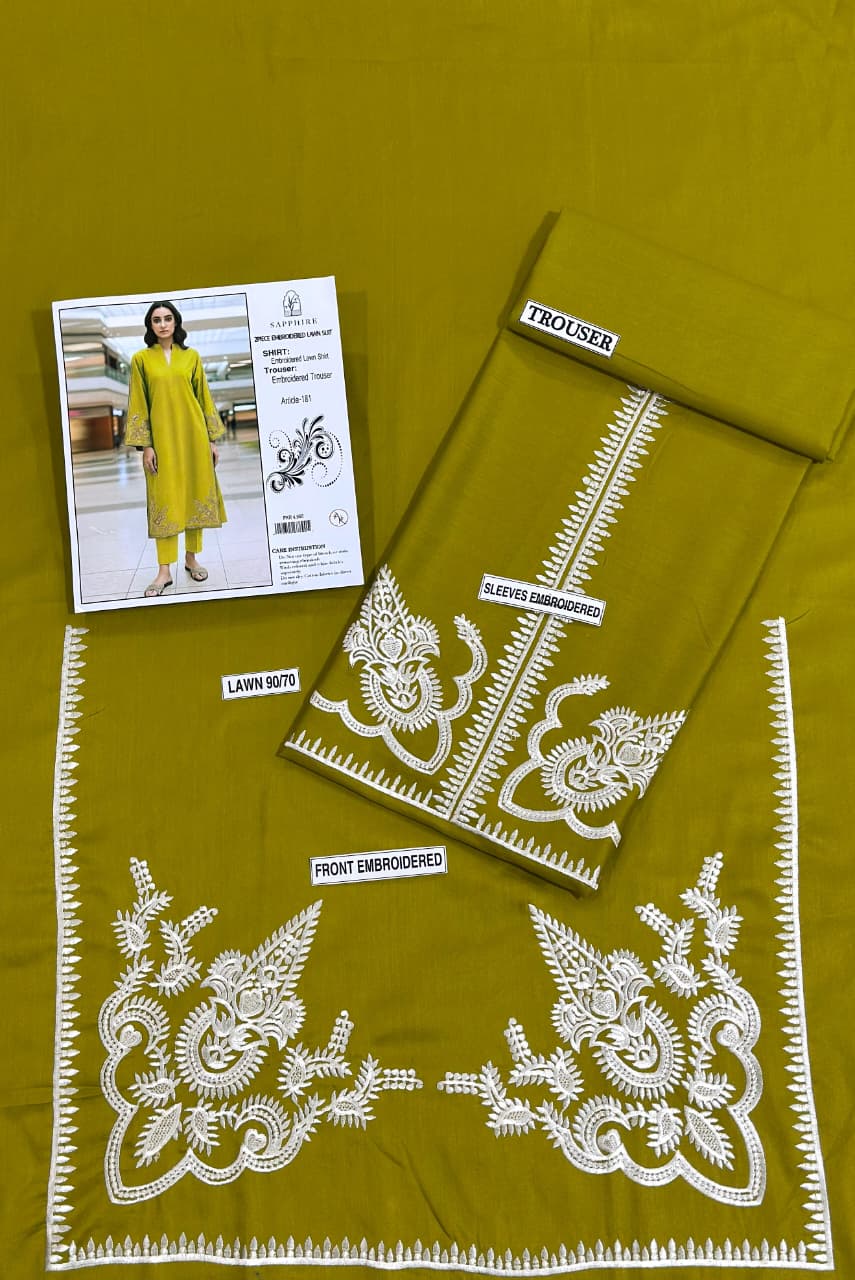 PURE LAWN EMBROIDERED 2PC