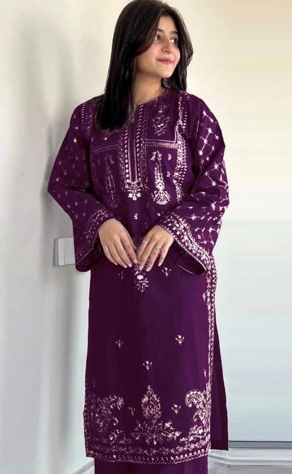 PURE LAWN EMBROIDERED 2PC