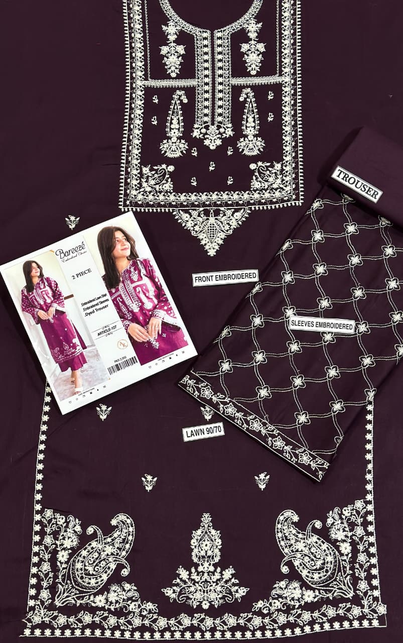 PURE LAWN EMBROIDERED 2PC