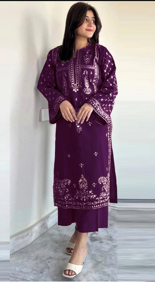PURE LAWN EMBROIDERED 2PC