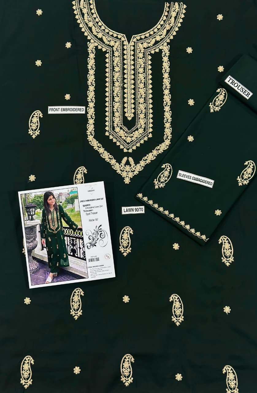 PURE LAWN EMBROIDERED 2PC