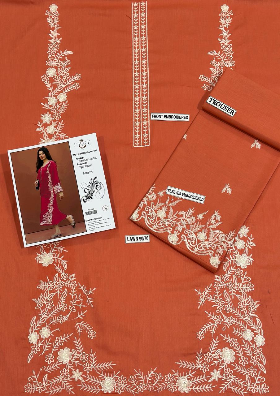 PURE LAWN EMBROIDERED 2PC